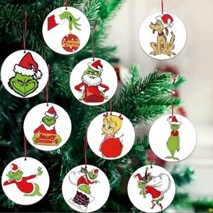 How the Grinch Stole Christmas Tree Wood Ornaments (10 pc)